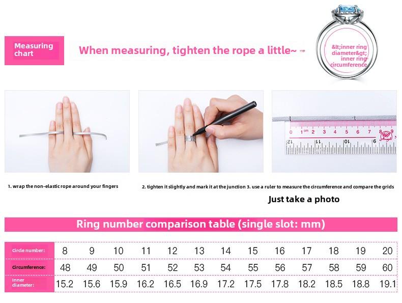 Product Introduction of Fashion Heart-Shaped Ring Hot Sale Ring Silver Plated Women's Ring European and American Zircon Gift All-Match Earrings 8