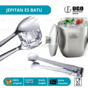 UGO Jepitan Es Stainless Steel | Jepitan Es Batu Serbaguna | Penjepit Multifungsi | Jepitan Cakar