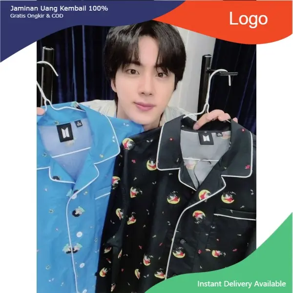 PIYAMA KIM SEOKJIN BTS | BAJU TIDUR KIM SEOKJIN BTS | MOTIF GOOD DAY PAJAMAS