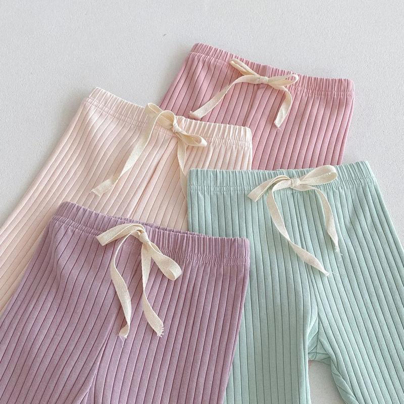 Product Introduction of 2024 Children Stripes Cotton Pants Fashion Casual Vertical Solid Leggings for Girls Baby Boy Bottoming Trousers Autumn Pantyhose 18