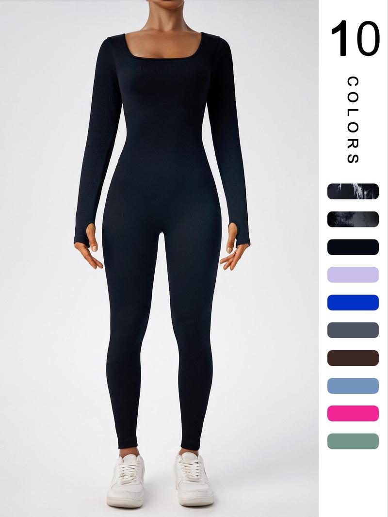 Product Introduction of Women's Summer Solid Ribbed Sports Jumpsuit, Skinny Bodysuit Jumpsuit Outfit, Body Contouring Workout Fitness Yoga Bodycon Jumpsuits for Women, Gym Clothes Women, Jumpsuits for Women, Holiday Outfits, Summer Outfits 2024 6