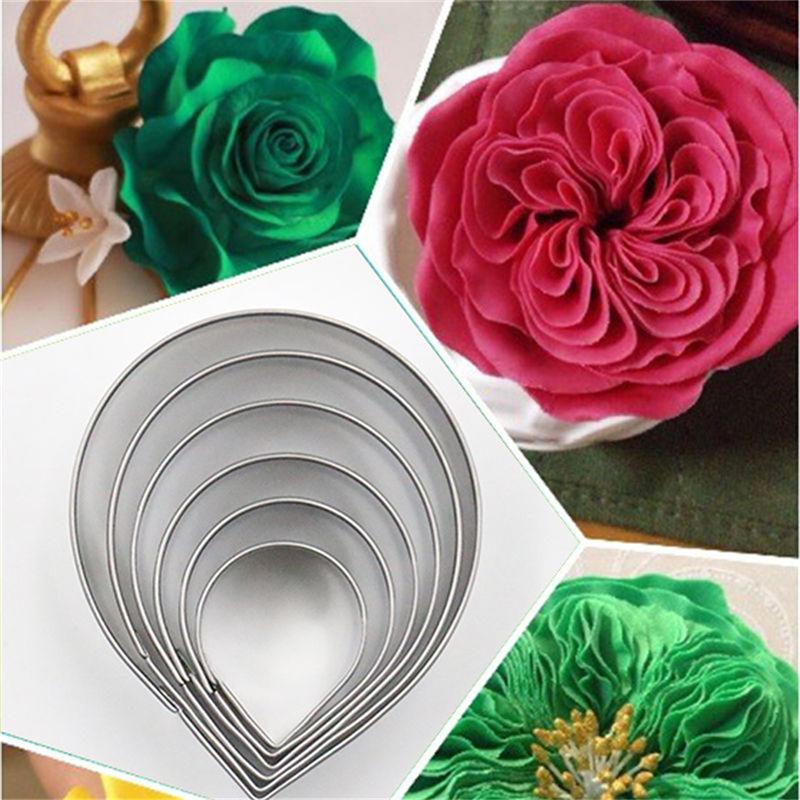 Product Introduction of [WWW] 6PCS/Set Rose Petal Mold for Cake Decor Fondant Sugarcraft Cutters Tools Mould 17