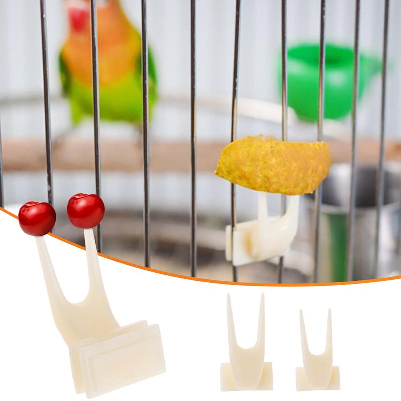 Product Introduction of Garpu Buah Burung Beo, Set 5Pcs, Pemegang Makanan Plastik, Sesuai untuk Memberi Makan pada Sangkar, Bekalan Burung Binatang, # 436683 33