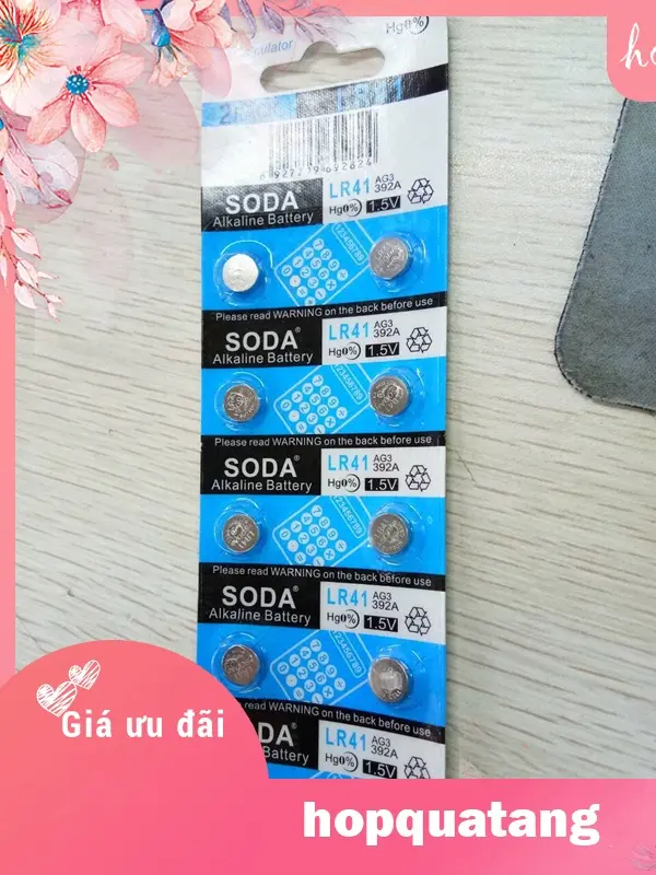 Pin cúc áo LR44 AG13 LR1130 AG10 CR2032 LR626 LR621 AG4 LR41 AG3 (vỉ 10 viên) 8