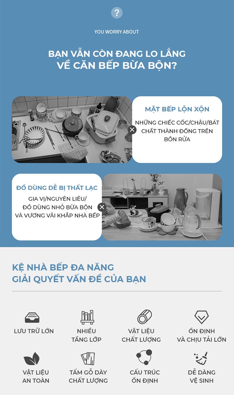 Product Introduction of Kệ nhà bếp đa năng kích thước lớn 4 5 tầng thương hiệu IGA - Gm136 1