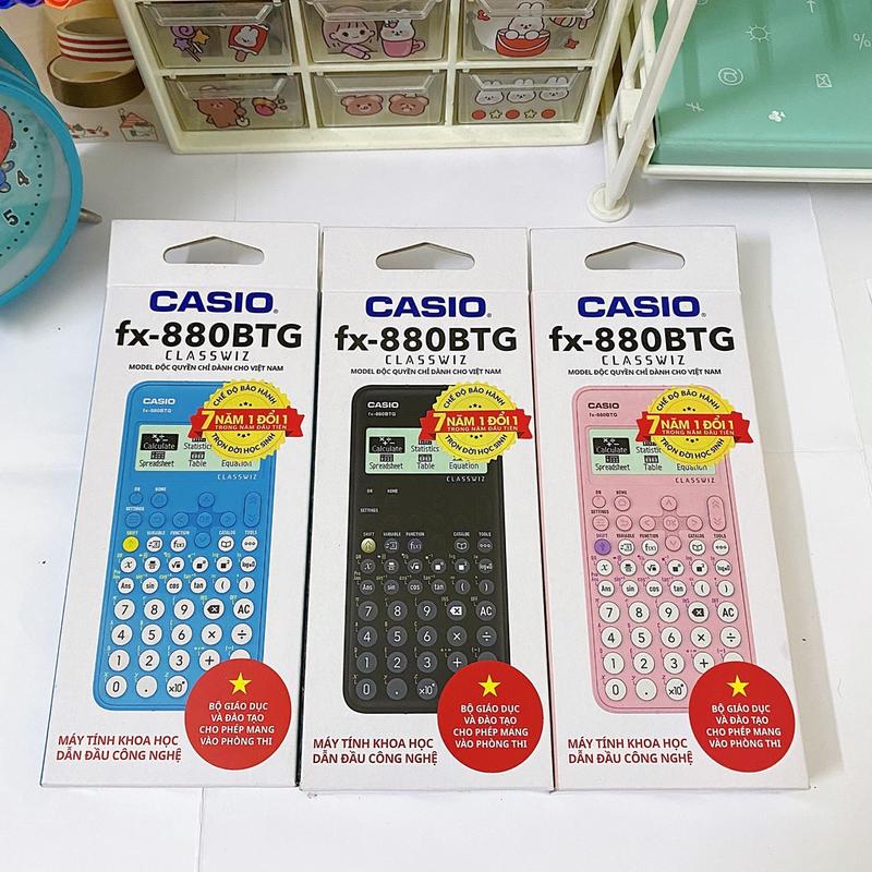 Máy tính Casio Fx-880BTG Chính hãng có hỗ trợ tiếng việt chuyên dụng được mang vào phòng thi TEZY 2