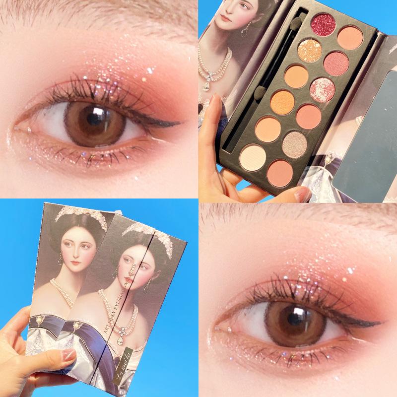 Bảng Phấn Mắt colorgram 12 16 và 18 Ô Lameila Eye Shadow Lemon Tea Có Ánh Nhũ Lấp Lánh HANABO Mỹ Phẩm Trang Điểm Đánh Mắt Trang Điểm Mắt Nhũ Mắt Eyeshadow Nữ Women bảng mắt colorgram