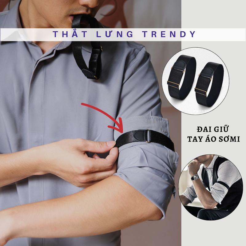 Đai Nịt Giữ Tay Áo Sơ Mi Bartender garter - Dây Đeo Bắp Tay Thắt Lưng Trendy