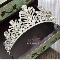 Gambar [BISA COD] MAHKOTA HEADPIECE BRIDAL AKSESORIS WEDDING PESTA WANITA MPW023 - Silver dari Lenka Wedding Shop Kota Surabaya 1 Tokopedia