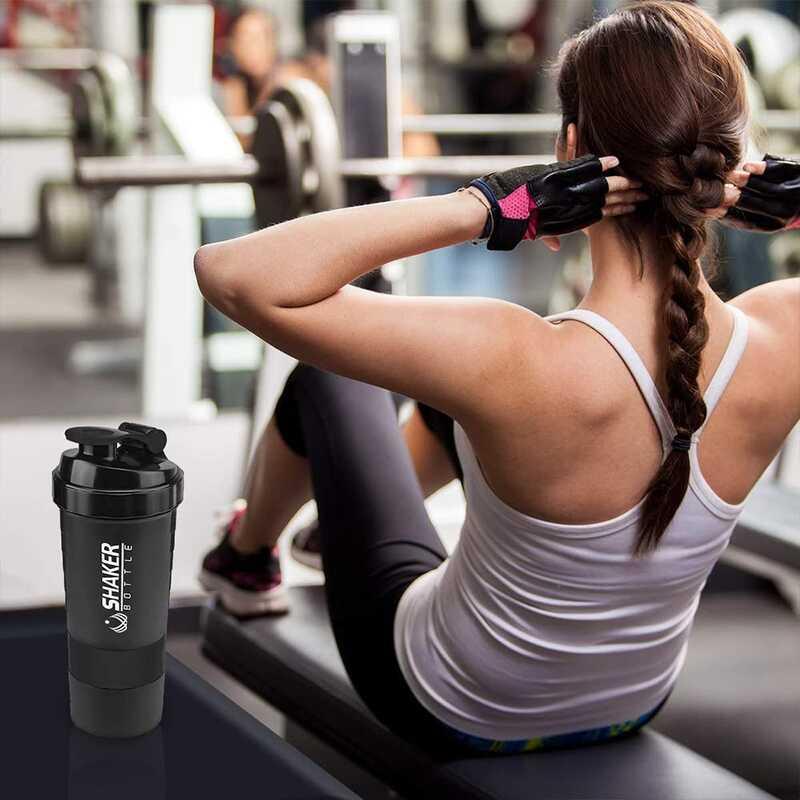 Chai Protein, Dung Tích 500ML, Bình Lắc 3 Lớp, Có Máy Trộn Bảo Quản Bột Sport Chạy Xe Đạp 5
