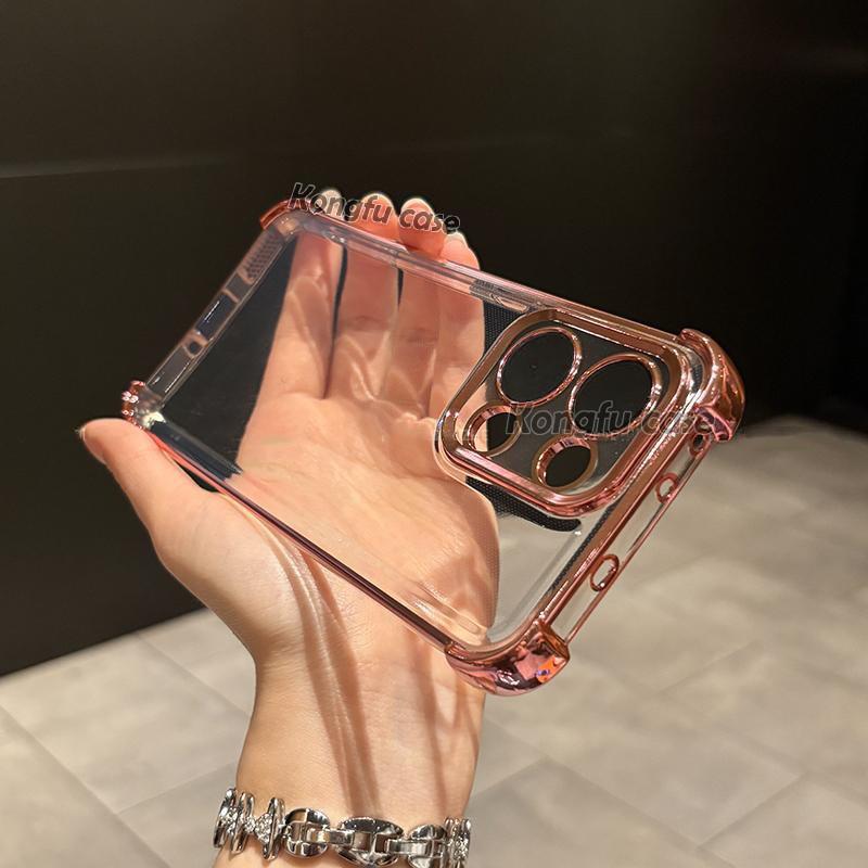 Product Introduction of Colour Clear Casing For OPPO Reno13 12 Pro F OPPOReno13Pro Reno12Pro Reno 13 12 F 5G Electroplate Transparent TPU Phone Case Shockproof Casing Protection Anti-fall Soft Back Cover 19