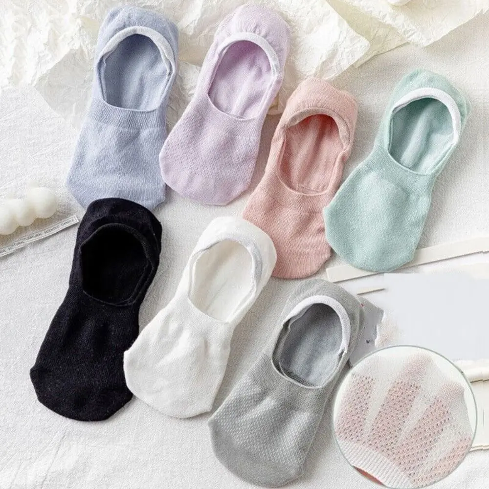 Vớ Lưới Khoét Lỗ, Thời Trang Comorta, Cổ Thấp Đến Mắt Cá Chân, Làm Bằng Bông, Vớ Vô Hình, Chống Trượt, Hút Mồ Hôi, Vớ Thuyền
