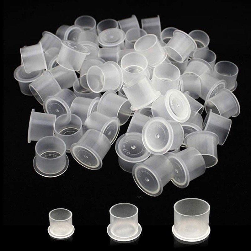 [XHUM01] 100 cốc chum nhựa đựng mực - hũ có đế, cốc nhựa đựng mực xăm tattoo phun xăm thẩm mỹ-XUANSHOP. 3