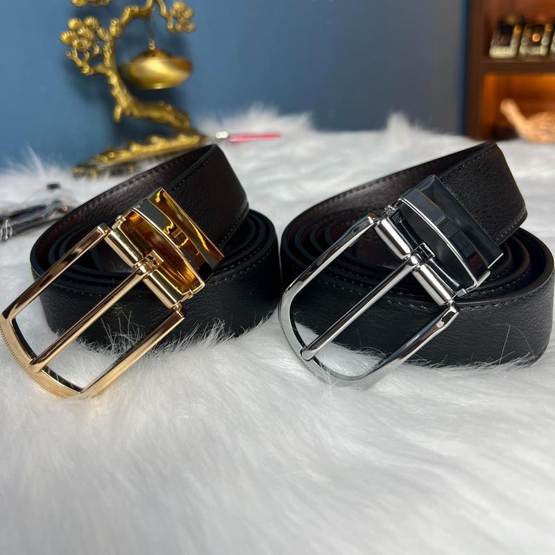 Thắt Lưng Nam ,Dây Nịt Nam da bò mặt khóa kim xoay 360 độ 2 màu dây ,phong cách công sở phu hop Voi nhieu oufit