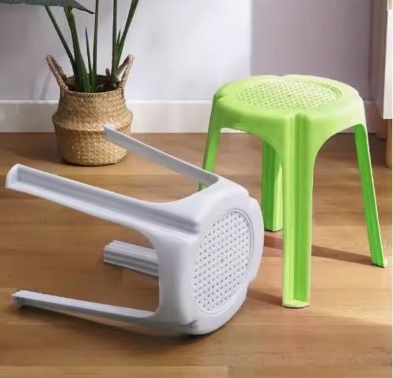 Product Introduction of #568 Monoblock Chair Round Stool Plastic Chair Plain Black/Brown/White/Green/Beige/Red/Violet 1