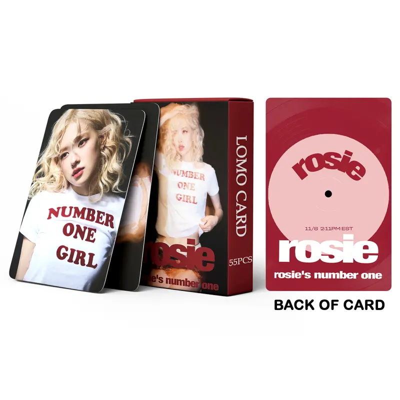Thẻ Lomo Album ROSE Number one girl, Thẻ ảnh Kpop, Thẻ Bưu Thiếp, Bộ sưu tập của LINXX, 55 chiếc 2