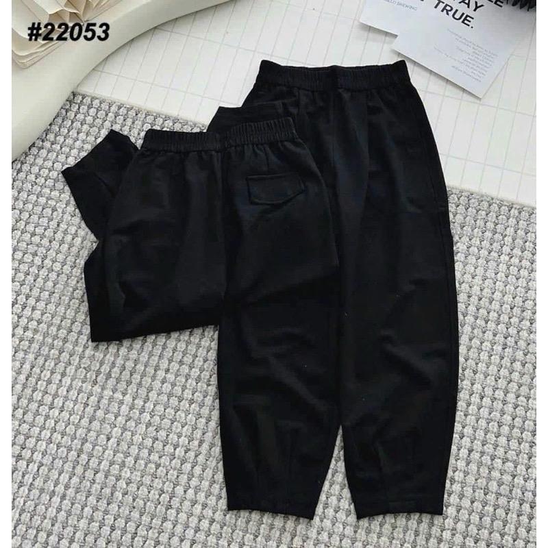 Quần baggy lưng cao chất liệu umi hàn loại 1 dày dặn co giãn 4 chiều kiểu dáng trơn basic phối túi nắp phía sau 0