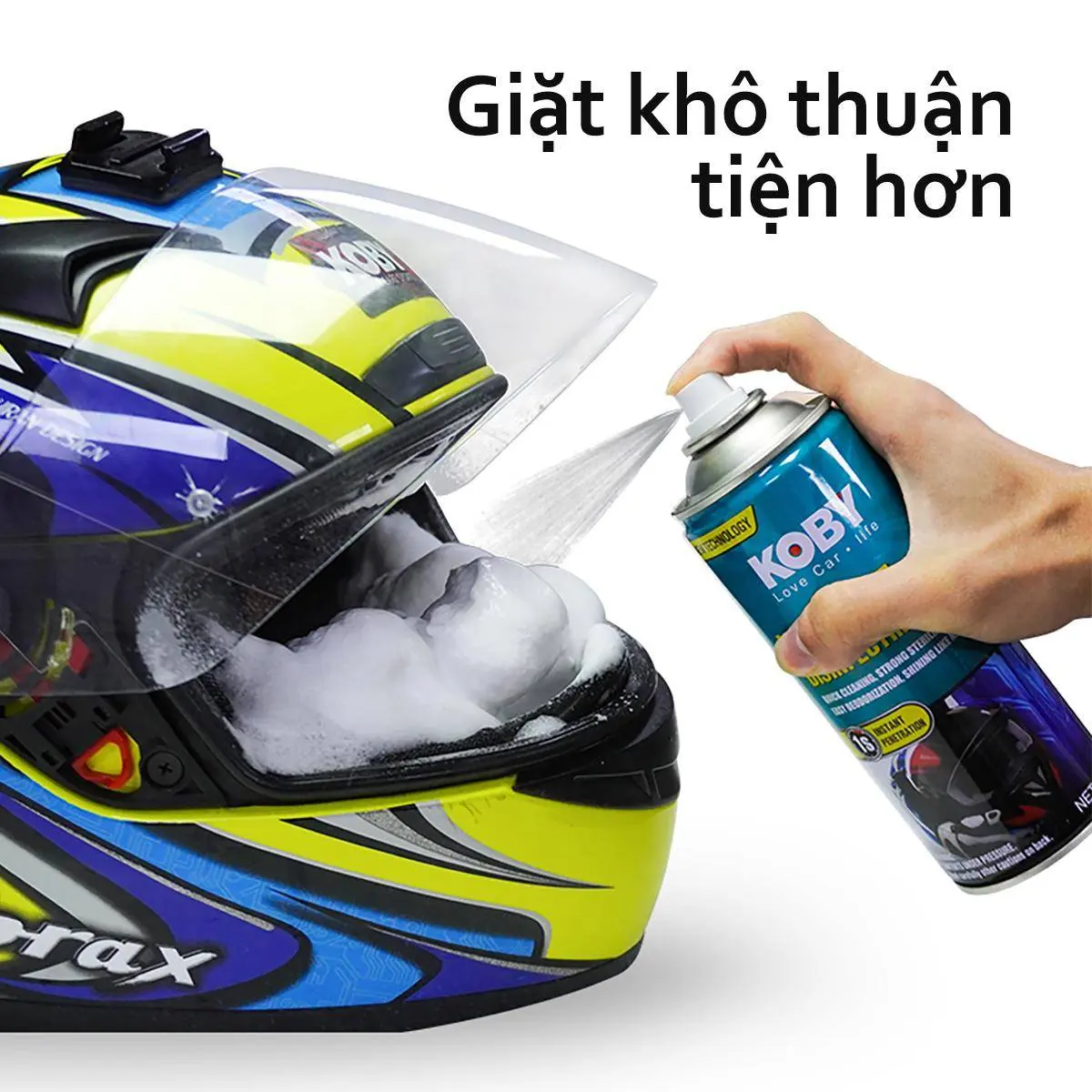 【Bán chạy lắm】KOBY Chai xịt bọt khử trùng mũ bảo hiểm/Bình xịt khử mùi lót mũ bảo hiểm/Bình xịt tạo bọt đa năng không cần rửa