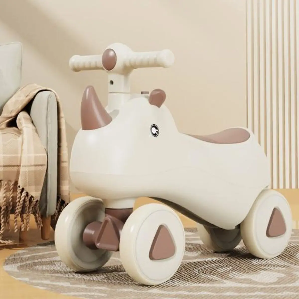 Xe Chòi Chân Cho Bé Broller 1008 – Có Nhạc & Đèn – 4 Bánh Cân Bằng – Chịu Tải 40kg – Nhựa PP Cao Cấp
