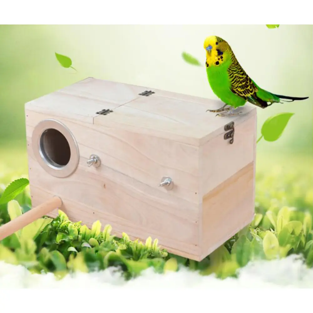 SMALL BUDGIE BIRD CAGE AVIARY NEST NESTING BREEDING BOX 12x 12x 19.5CM