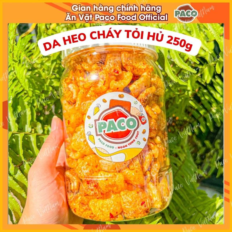 DA HEO CHÁY TỎI GIÒN GIÒN NGON THƠM BƠ TỎI PACO FOOD HỦ LỚN KHỔNG LỒ đồ ăn vặt snacks