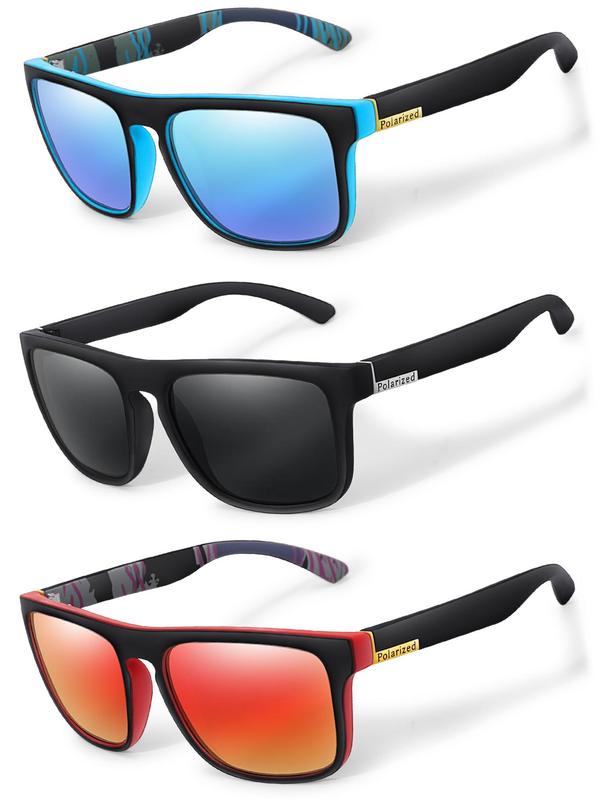 Unisex Simple Style Polarized Sunglasses for Summer, Trendy Casual Square Frame Sunglasses for Women & Men for Everyday Use, Fashion Style Travel Accessories for Outdoor Activities Travel Accessories, Women's Sunglasses 2