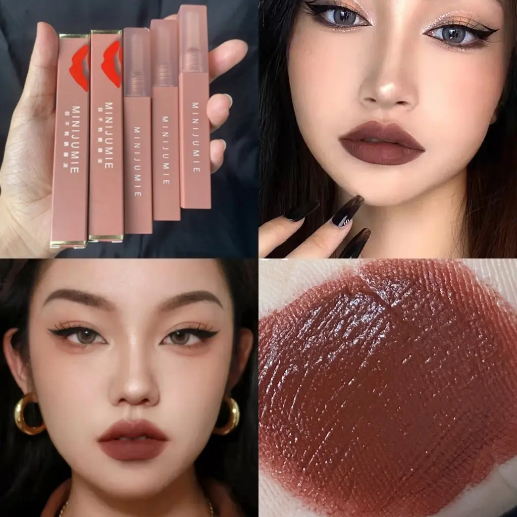 Minijumie ขายดี ลิปเนื้อแมตต์กํามะหยี่  ลิปสติก lipstick เครื่องสำอาง