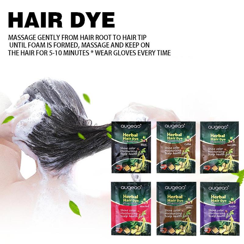 Product Introduction of 【TERSEDIA & COD】30ml Sampo Pewarna Rambut Herbal Plant Menutupi Kesehatan Di Rambut Kulit Q8D4 32