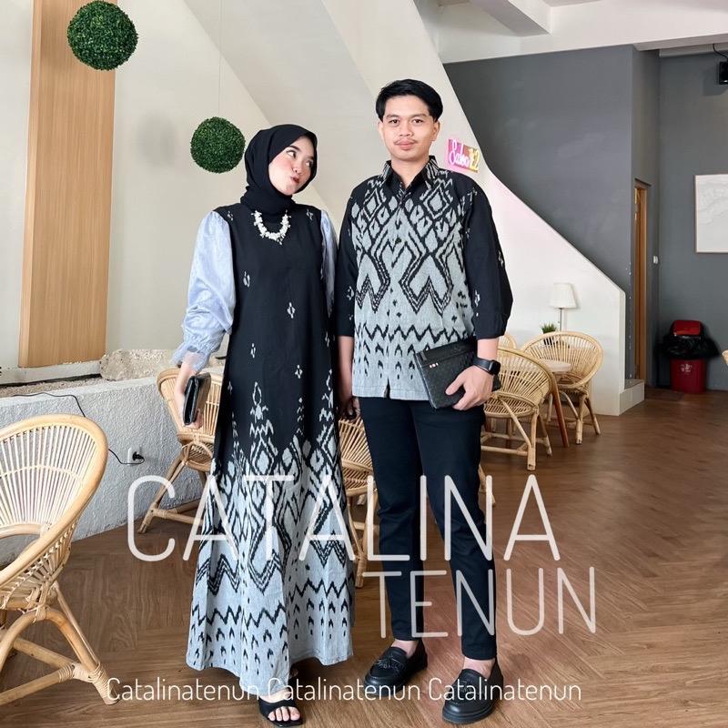 Product Introduction of BAJU TENUN COUPLE TENUN RUBY DRESS KEMEJA TENUN PRIA Pasangan BAJU KONDANGAN TENUN COUPLE CATALINATENUN Kombinasi Satin 9