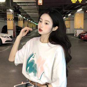 เสื้อยืดแขนสั้น มาใหม่ เรียบง่าย ทรงหลวม อเนกประสงค์ เหมาะสำหรับคู่รัก ท๊อป