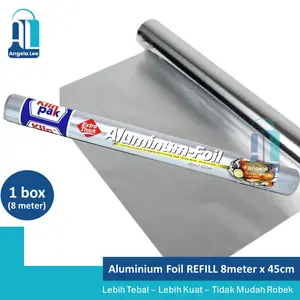 Klinpak Aluminium Foil Jumbo Refill Food Grade 8 m x 45 cm