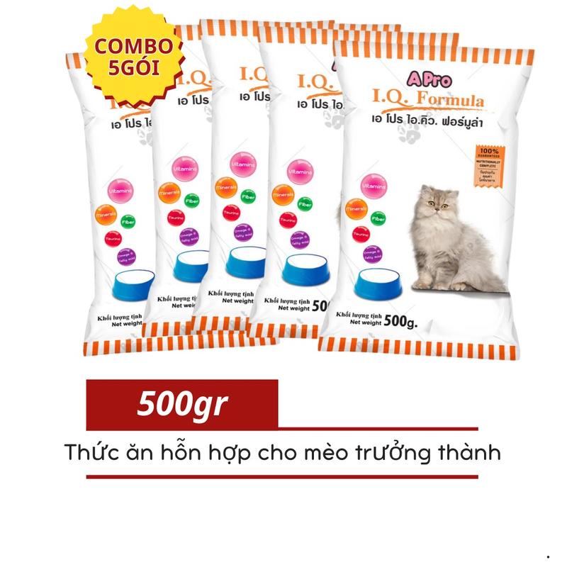 [Combo 5 gói] Hạt Cho Mèo APRO IQ Formula (Thái Lan) 500g