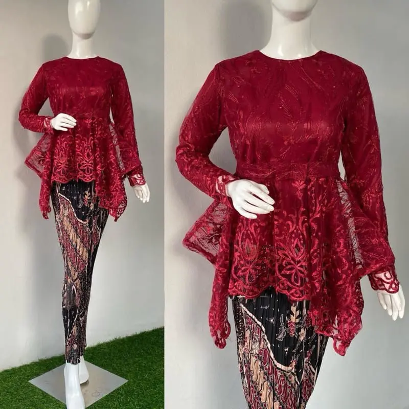 ZHAN.STORE - COD - Kebaya aurora pita gomez/ / Tunik Brokat / Kebaya Modern / Kebaya tile / Kebaya Favorite / Batik Couple/kebaya pesta/kebaya akad/kebaya wisuda/kebaya kondangan/kebaya modern/kebaya terlaris Baju Dress Wanita Setelan 7