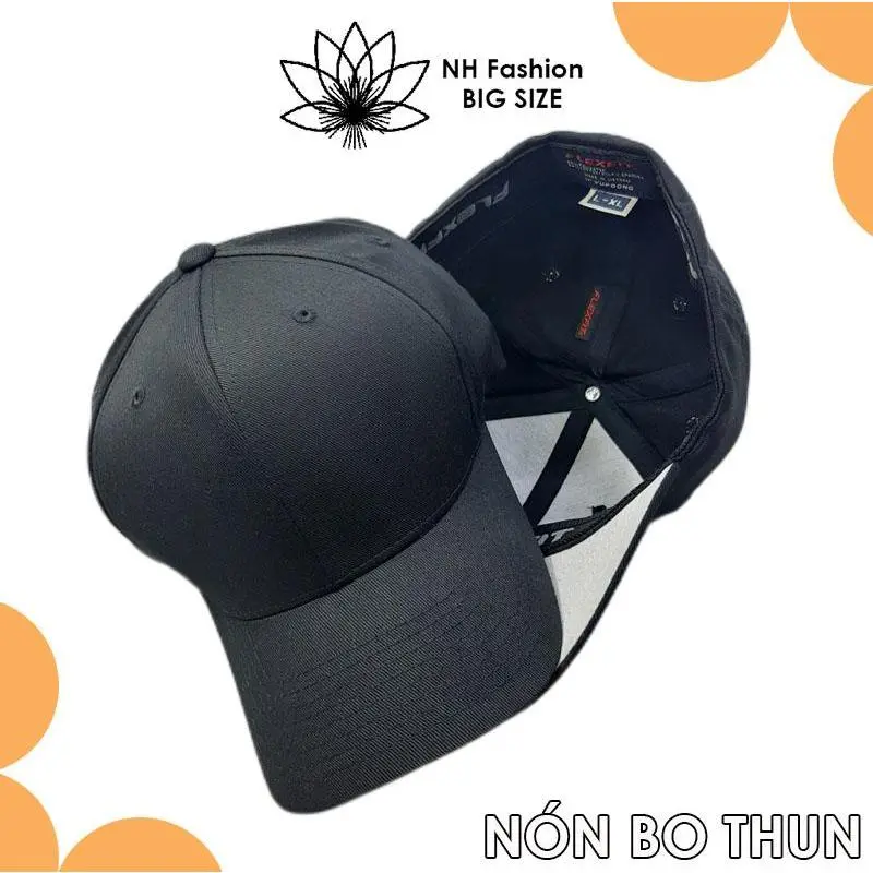 Mũ lưỡi trai MÀU ĐEN bít đuôi, nón kết nam nữ cao cấp - NH BIG SIZE SHOP Hat Voi nón  bít  đuôi  hàng  hiệu