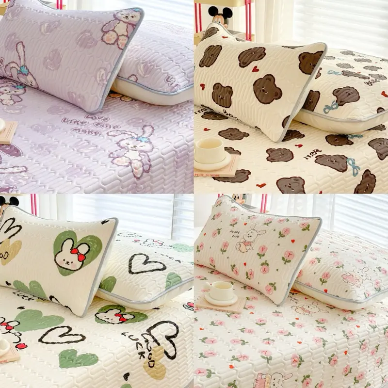 Vỏ Gối Đầu Cotton Đũi Trần Bông Dày 3 Lớp 45x65cm