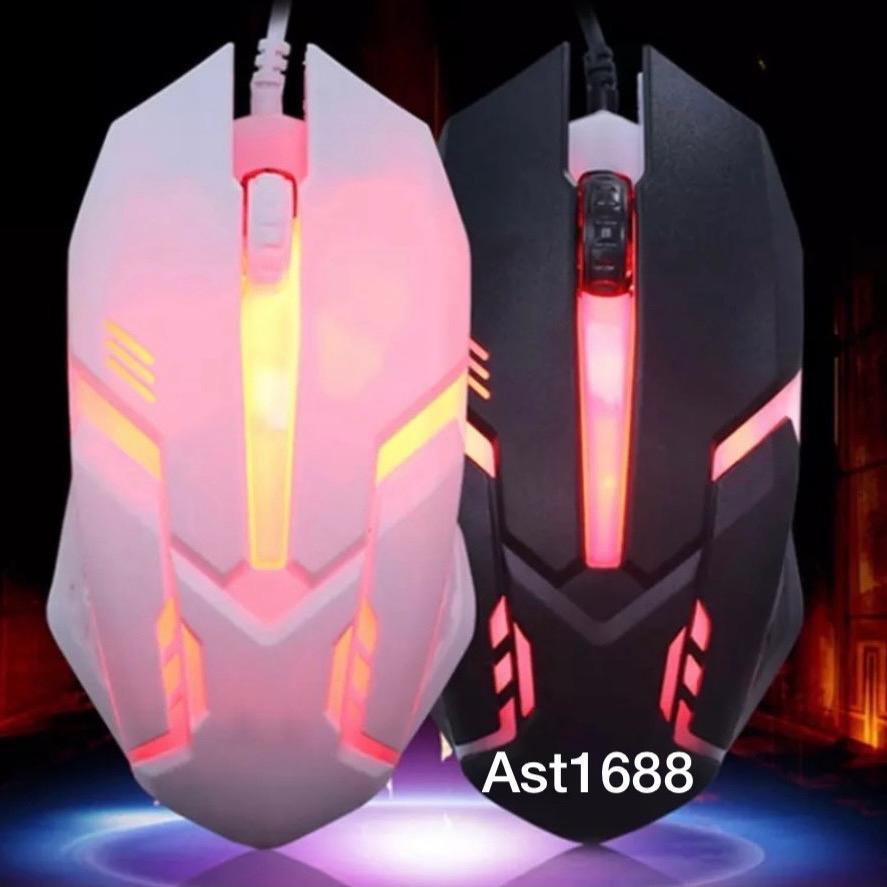 Mouse X1 Gaming Rainbow kabel usb LED lampu laptop Nuos RGB