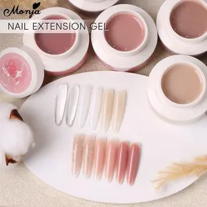 Monja Gel Pemanjang Kuku 6 Warna 30ml UV LED Builder Gel untuk Art Kuku Profesional dan Cepat Kering DIY Manikur Alat