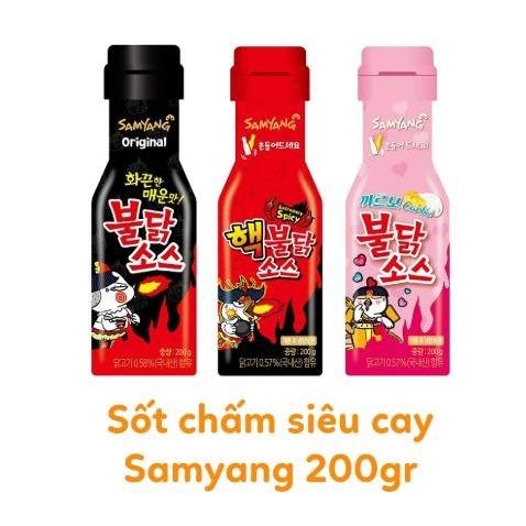 3 Vị Sốt Chấm Gà Cay Samyang Hàn Quốc - Chai 200gram (Sốt Chấm, Sốt Trộn Mì)