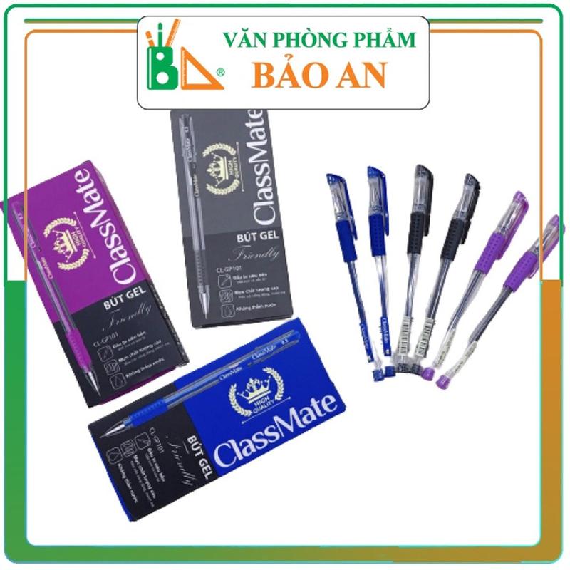 Hộp 12 chiếc Bút Bi Nước, Bút Gel Classmate có màu  Đen/ Xanh/Đỏ/Tím