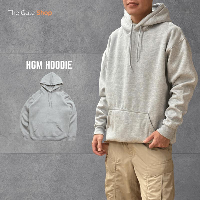 Áo nỉ hoodie trơn lót lông bên trong form Unisex nam nữ HGM Dài Tay
