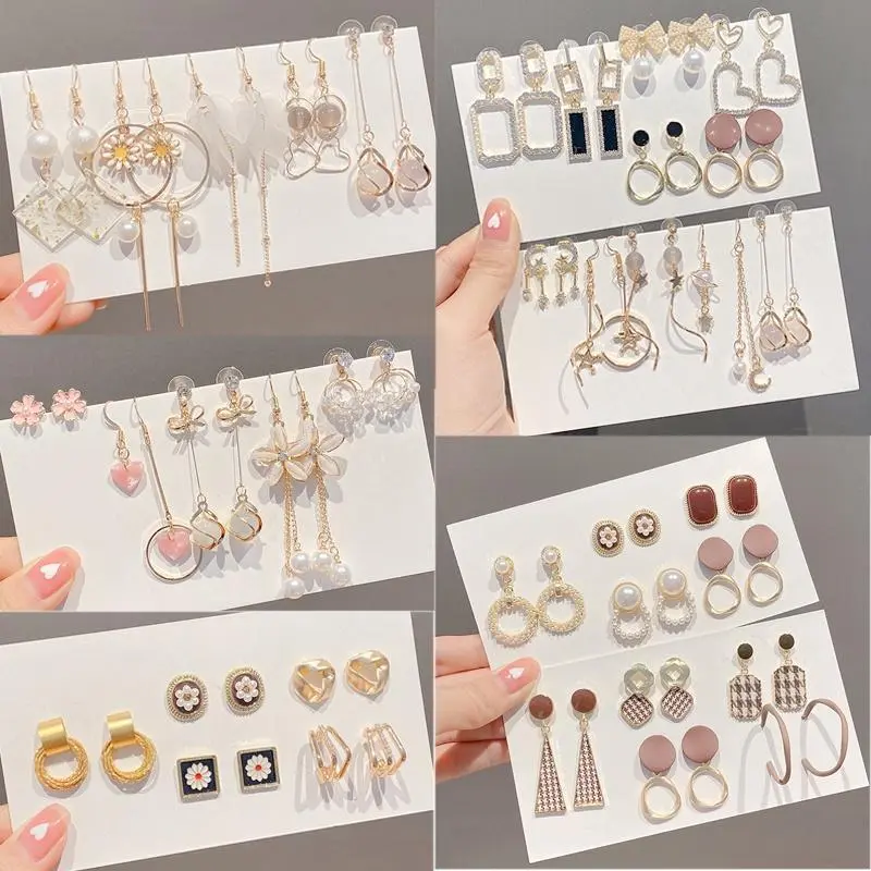 New Trendy Earrings Fashion Premium Earring Set Classic Stud Earrings Female