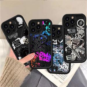 For iPhone 15 Pro Max 15 Plus 14 13 12 iPhoneX Xs Cool and trendy graffiti Soft Case NERZA