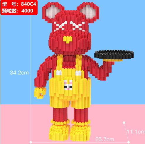 Đồ chơi mô hình lắp ráp thông minh  bearbrick và các nhân vật hoạt hình , siêu anh hùng 4
