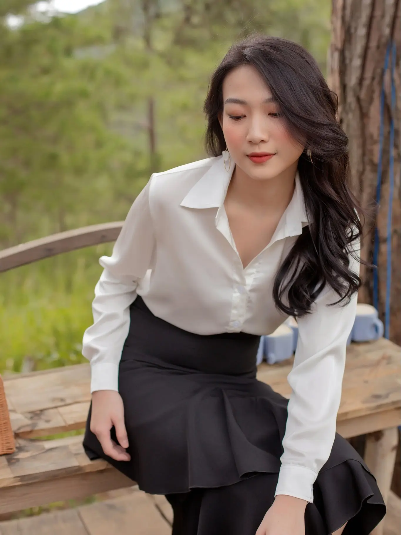 Áo sơ mi lụa nữ Ivy (nhiều màu) MIXMIX - hàng thiết kế - hình chụp thật