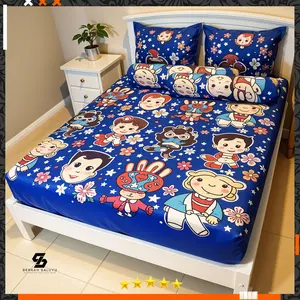 Berkah Saluyu - Sprei Set New Motif Ukuran 200x200cm Anak Motif Karakter