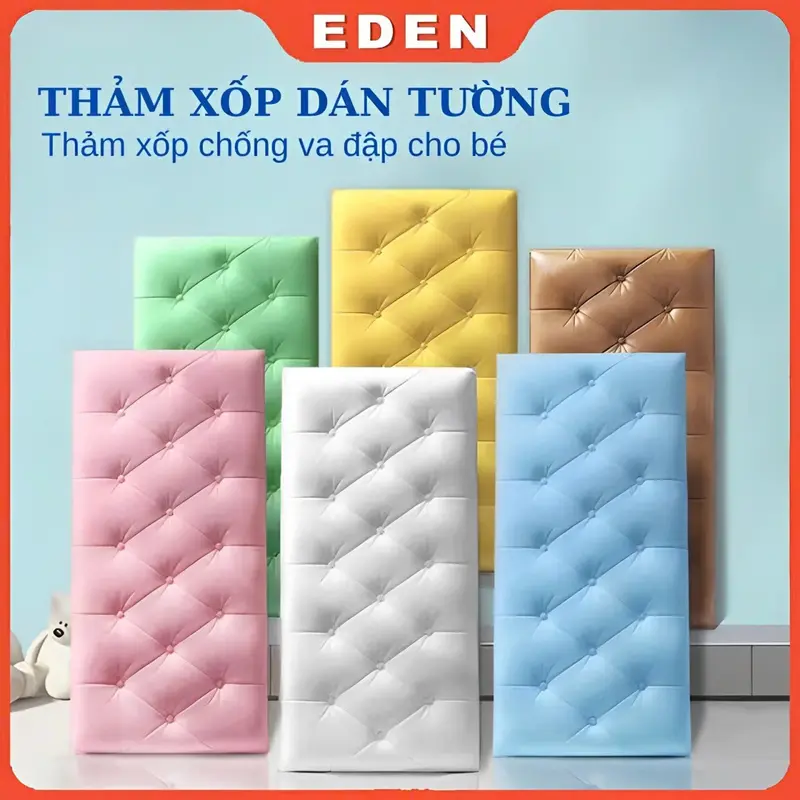 Thảm Xốp Dán Tường 3D Mềm Mại Chống Va Đập An Toàn Cho Bé Kích Thước 30x60cm Đồ Chơi 0