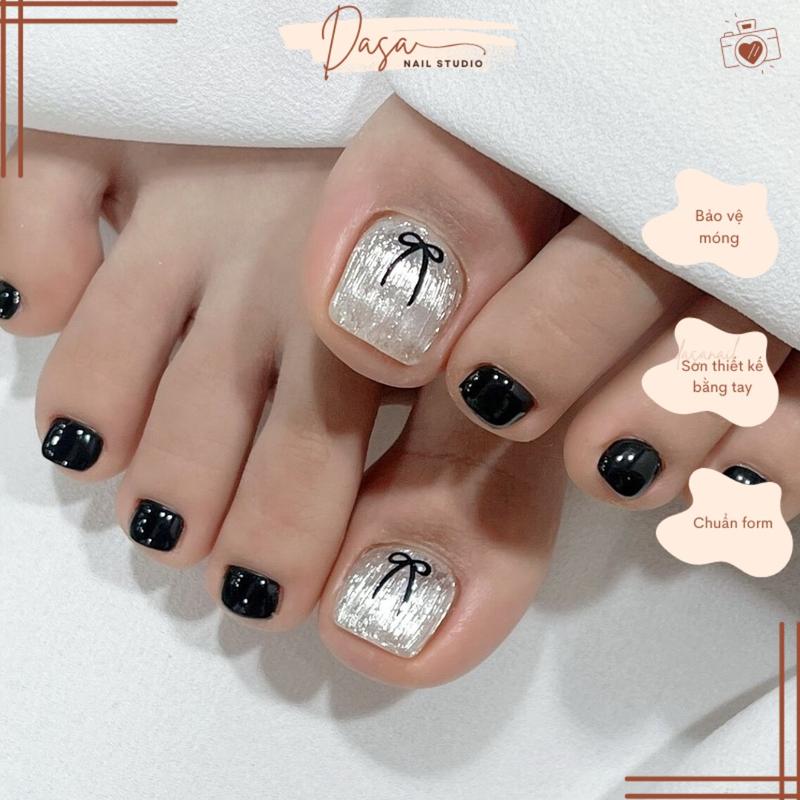 Móng chân giả NGẮN mix màu nail box chân GIÁ RẺ đẹp đơn giản thích hợp đi chơi chụp ảnh tặng keo dán móng MC065 nails boxxinh mắt mèo sticker con thỏ với con gấu