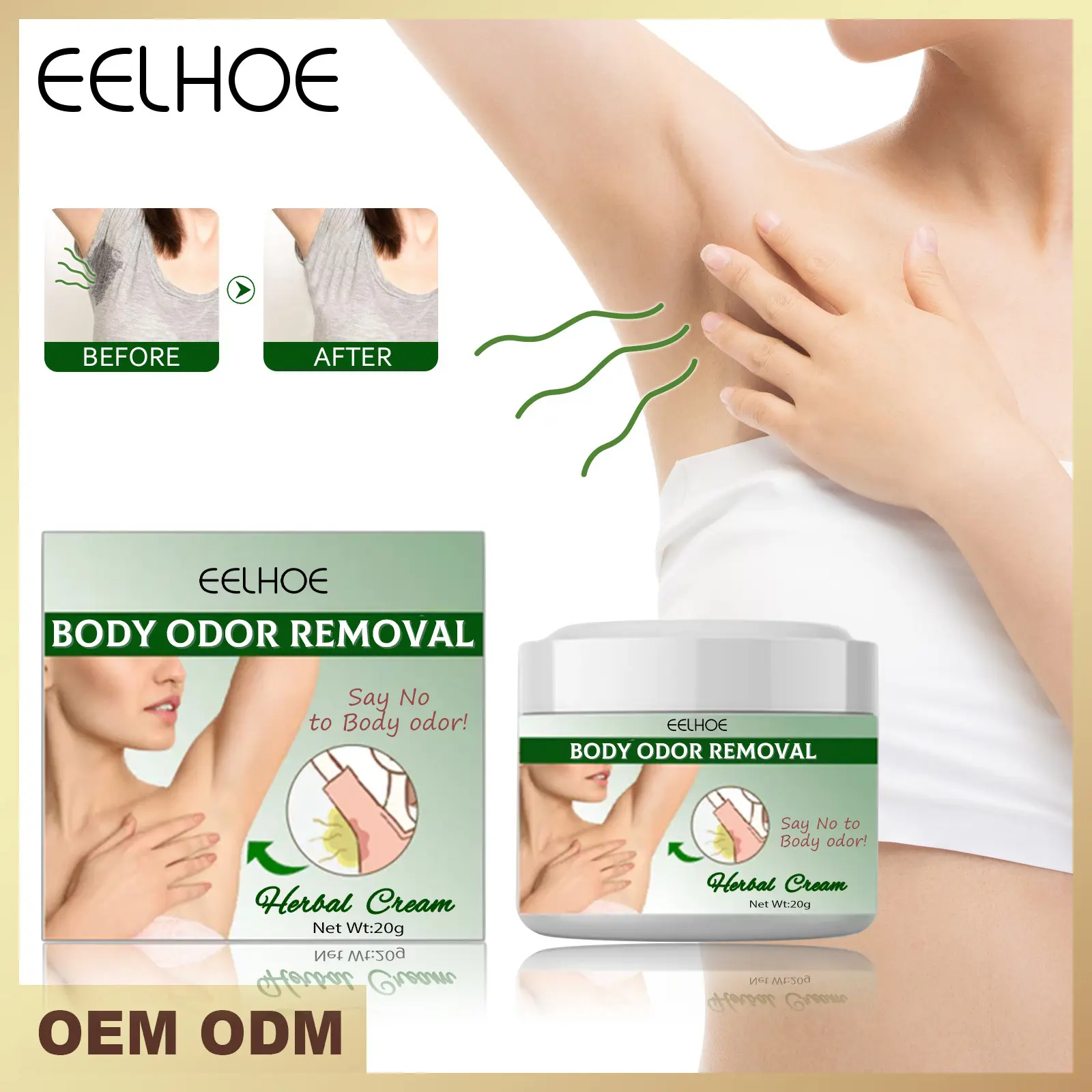 Kem Khử Mùi Cơ Thể, Làm Sạch Mùi Nách, Làm Trắng Nách, Nhẹ Nhàng Và Tươi Mới, Loại Bỏ Mùi Hôi Và Mồ Hôi, Thích Hợp Cho Vùng Nách