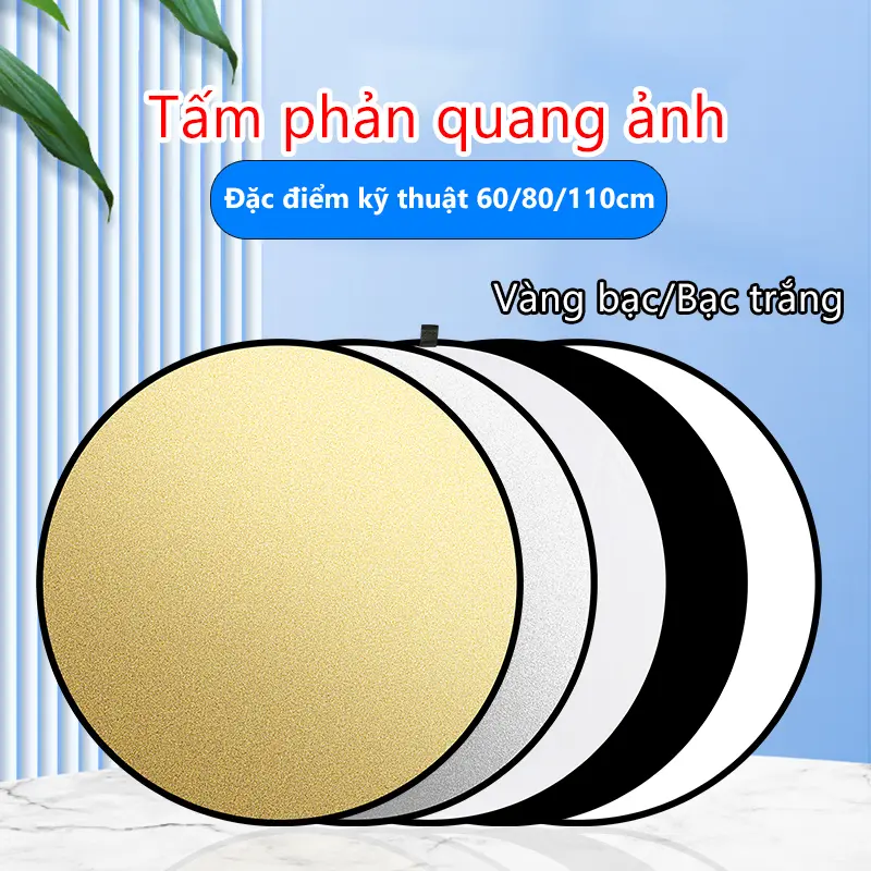 Tấm Bạt Phản Quang 110cm 80cm 60cm Tản Sáng Chụp Hình Quay Phim studio Nhiều Size Chuyên Dụng Phụ Kiện Đèn