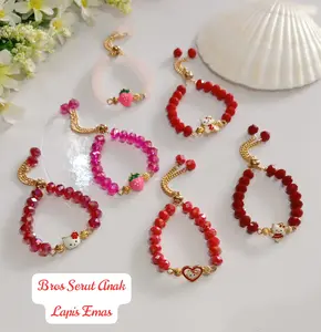 Gelang Serut Anak Crystal Lapis Emas Costume